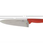 Thumbnail image #1 for Omcan USA 23876 Chef's Knife, 8" Stainless Steel Medium Blade, Red Super Fiber Handle