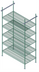 Thumbnail image #1 for Quantum 18-Inch Intermediate Overhead Track Shelving Kit with 86-Inch Posts, Green Epoxy Finish