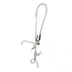 Thumbnail image #1 for T&S Brass S-2780-A12-B Pre-Rinse Unit, Single hole deck mount single lever faucet, add-on faucet, 12” swing nozzle with stream regulator outlet, 24”