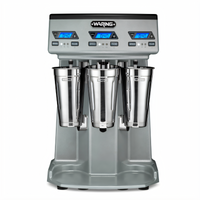 Waring Commercial Heavy-Duty Triple Spindle Countertop Drink Mixer with 3 Independent 1 HP Motors