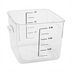 Thumbnail image #1 for Rubbermaid Commercial Space Saving 6-Quart Clear Square Polycarbonate Food Storage Container