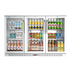Thumbnail image #1 for KoolMore Three-Section Back Bar Refrigerator with 3 Glass Swing Doors, 11.3 Cu. Ft., Stainless Steel