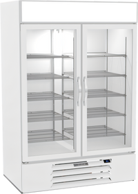 Beverage-Air MarketMax Two-Section Reach-In Glass Door Refrigerated Merchandiser, 46.15 Cu. Ft., White