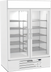 Thumbnail image #1 for Beverage-Air MarketMax Two-Section Reach-In Glass Door Refrigerated Merchandiser, 46.15 Cu. Ft., White