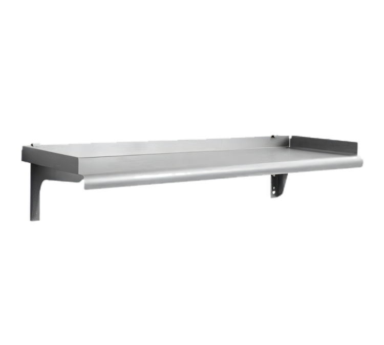 Product image #1 for Eagle Snap-n-Slide 48" x 15" Wall-Mounted Shelf, Rolled Front Edge, 14/304 Stainless Steel