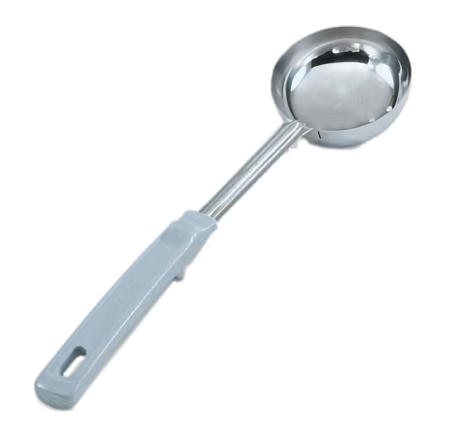 Product image #1 for Vollrath Spoodle 4 oz Solid Portion Control Serving Spoon with Gray Grip 'N Serv Handle