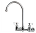 Thumbnail image #1 for Krowne Royal Series Splash-Mounted Pre-Rinse Faucet with 8-Inch Centers and 8-1/2-Inch Gooseneck Spout