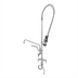 Thumbnail image #1 for Single Hole Deck Mount Mixing Faucet with 12-Inch Swing Nozzle, Add-On Spray Valve, and 24-Inch Riser