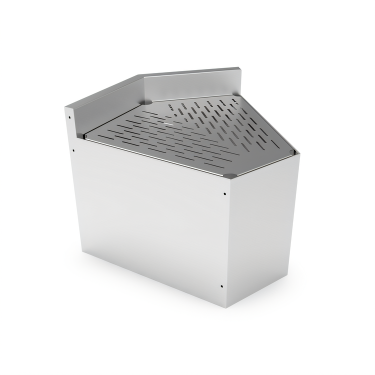 Product image #1 for John Boos Underbar 45° Inside Corner Drainboard Angle Filler, 18-Inch Deep, Stainless Steel