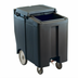 Thumbnail image #2 for Cambro SlidingLid Tall Mobile Ice Caddy, 175 lb Capacity, Black, with Easy Wheels