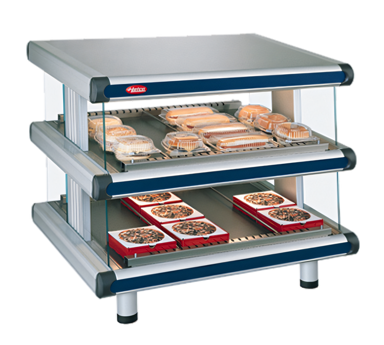 Product image #1 for Hatco Glo-Ray Designer Slant Dual-Shelf Countertop Hot Food Display Warmer, 48-Inch, 3380W