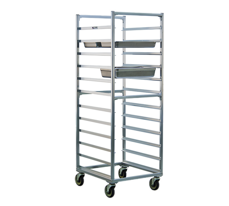 Product image #1 for New Age Full-Height Open-Side Side-Loading Steam Table Pan Rack for 20 12 x 20 Pans, Aluminum