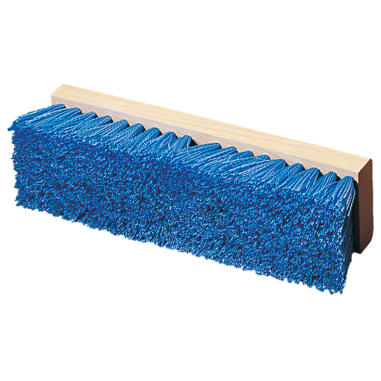 Product image #1 for Flo-Pac 10-Inch Hardwood Deck Scrub Brush with Blue Polypropylene Bristles, Handle Not Included