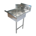 Thumbnail image #1 for BK Resources BKSDT-48-R-SS Straight Soiled Dish Table, 48 in, 20 x 20 x 8 in Bowl, Right-to-Left, 18/304 Stainless Steel, 10 in Backsplash
