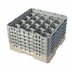Thumbnail image #2 for Cambro Camrack 20-Compartment Full-Size Glass Rack with 5 Soft Gray Extenders, Beige