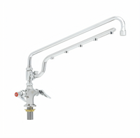 T&S Brass UltraRinse Single-Hole Deck-Mount Mixing Faucet with 18-Inch Swing Nozzle and 16-Inch Spray Arm
