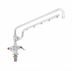 Thumbnail image #1 for T&S Brass UltraRinse Single-Hole Deck-Mount Mixing Faucet with 18-Inch Swing Nozzle and 16-Inch Spray Arm