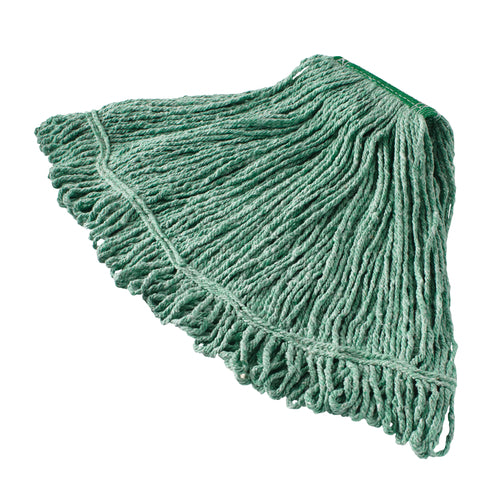 Product image #1 for Super Stitch Medium 4-Ply Looped-End Mop Head, Green, Cotton/Synthetic Blend