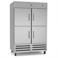 Kelvinator Commercial Two-Section Reach-In Refrigerator with 4 Half Doors, 49 Cu. Ft.