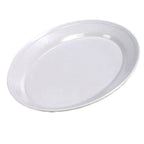 Thumbnail image #1 for CFS Brands ARR12002 Oval Melamine Platter Tray, 12 x 8.5 Inches, White, Stackable, Dishwasher Safe Case of 12