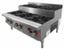 Thumbnail image #1 for Omcan Countertop Step-Up Natural Gas Hot Plate with 6 Open Burners, 36-Inch