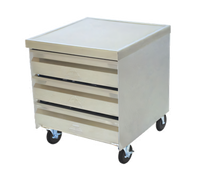 Advance Tabco Mobile Work Table Drawer Cabinet with Three 20 x 20-Inch Drawers and Stainless Steel Top