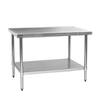 Thumbnail image #1 for Eagle Group Spec-Master T2436EM 36 x 24-Inch 14-Gauge Stainless Steel Work Table with Marine Edge and Adjustable Galvanized Undershelf