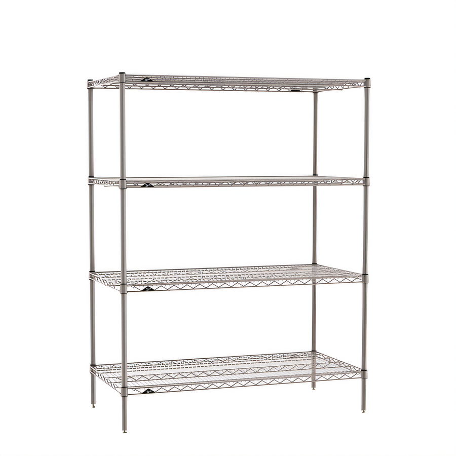 Product image #1 for Metro Super Erecta Stationary Starter Wire Shelving Unit, 42 x 24 x 63 Inches, 4 Shelves, Metroseal Gray
