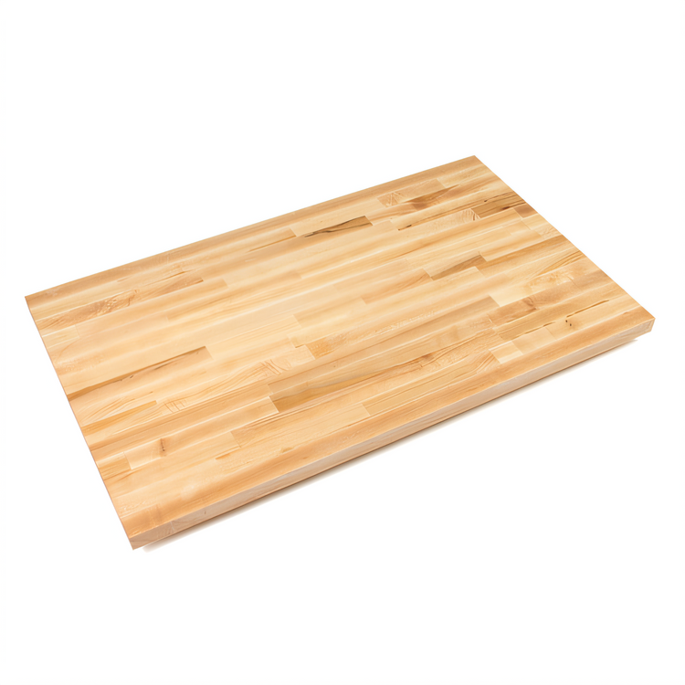 Product image #1 for Boos Block 84" x 36" Blended Rails Edge Grain Maple Kitchen Countertop, 1-1/2" Thick, Varnique Finish