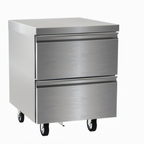 Thumbnail image #1 for Delfield D4427NP 27-Inch Refrigerated Worktop/Undercounter Refrigerator with 2 Drawers, 1 Section, Self-Contained Refrigeration