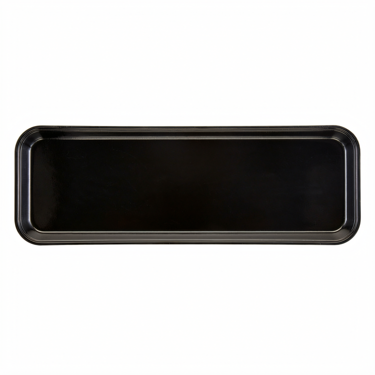 Product image #2 for Cambro Rectangular Fiberglass Market Pan, Black, 8-7/8" x 25-1/2" x 1-1/2"