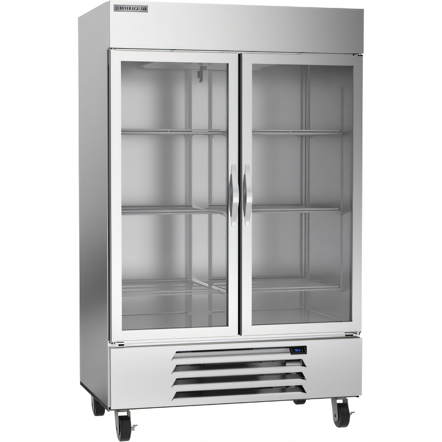 Product image #1 for Beverage-Air Horizon Series 46.15 Cu. Ft. Two-Section Bottom-Mount Glass Door Reach-In Refrigerator