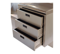 Advance Tabco Stainless Steel Concealing Drawer Front Add-On for Prestige Glass Rack Storage Cabinets