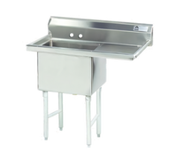 Advance Tabco 1-Compartment Fabricated Sink with 18-Inch Right-Hand Drainboard, 16-Gauge 304 Stainless Steel