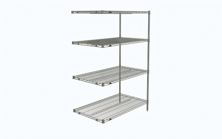 Product image #1 for Metro Super Erecta 42" x 24" x 63" Chrome-Plated Add-On Wire Shelving Unit with 4 Shelves