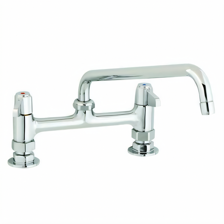 Product image #1 for equip 8-Inch Center Deck-Mount Manual Faucet with 10-Inch Swing Nozzle and Lever Handles