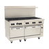 Thumbnail image #1 for Vulcan Endurance 60-Inch Commercial Gas Restaurant Range with 10 Open Burners, Standard Oven Left and Convection Oven Right