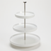 Thumbnail image #2 for American Metalcraft Lift Collection Round White Melamine Tiered Buffet Stand, 17-1/2-Inch High