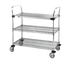 Thumbnail image #1 for Metro Super Erecta MW402 Standard Duty 3-Shelf Open Utility Bus Cart, 30 x 18 Inches, Chrome Plated Steel