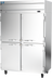 Thumbnail image #1 for Beverage-Air Cross Temp Top-Mount Two-Section Convertible Reach-In Refrigerator/Freezer with Half Solid Doors