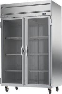Beverage-Air Horizon Series Two-Section Top-Mount Reach-In Freezer with Glass Double Doors