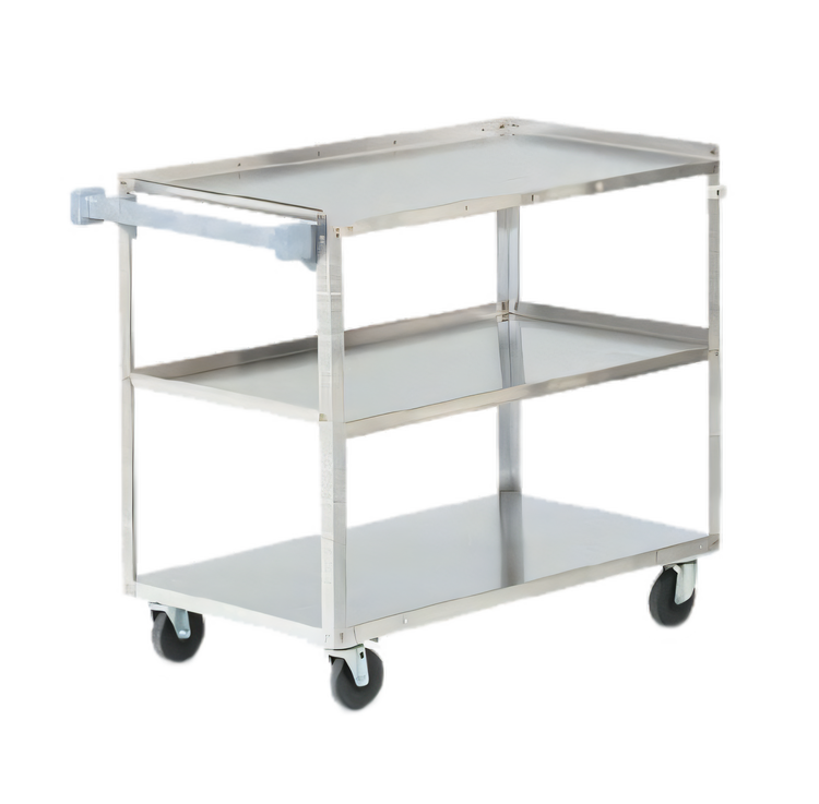 Product image #1 for Vollrath Stainless Steel 3-Shelf Extra Heavy Duty Utility Bus Cart, 500 lb. Capacity
