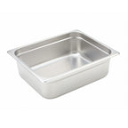 Thumbnail image #1 for Winco SPJH-204 1/2 Size Solid Steam Table Pan, 4-Inch Deep, 22-Gauge 18/8 Stainless Steel Case of 24