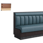 Thumbnail image #1 for ATSMFG ATS AT&S-ASWB-KR36-6CHHR GR7 Karender Wall Booth, 36" high, 6-channel with Headroll back, Upholstery and foam fitted over a computer-cut