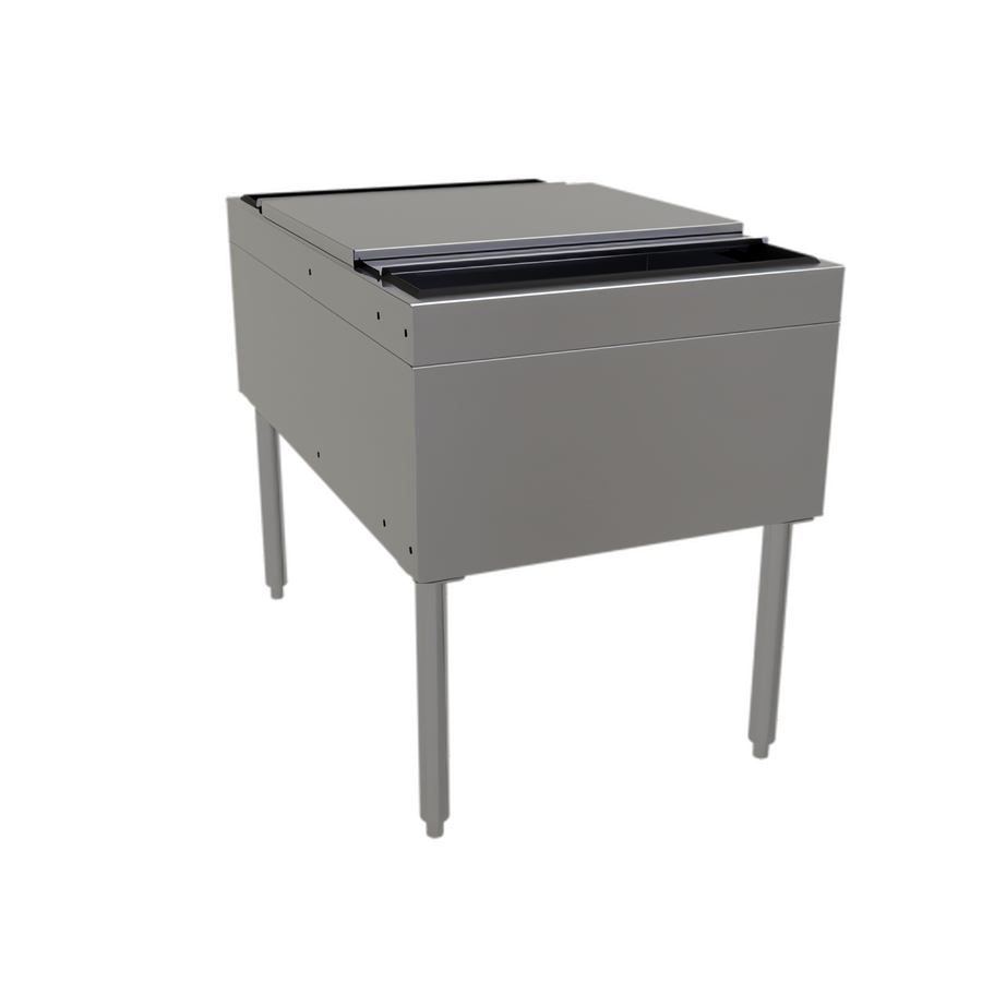 Product image #1 for Glastender Stainless Steel Pass-Thru Service Station Ice Bin, 24 x 38 Inch, 175 lb. Capacity