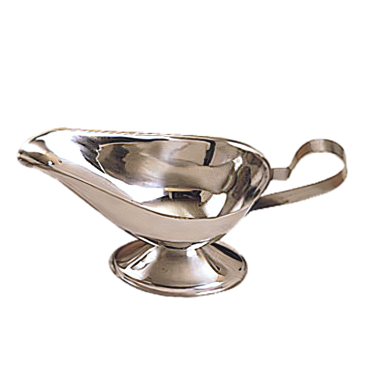 Product image #1 for American Metalcraft Stainless Steel 5 oz Gravy Boat with Flat Loop Handle and Tapered Spout