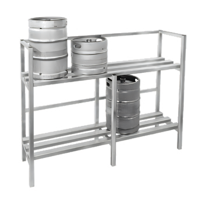 Product image #1 for All-Welded Aluminum Single-Deep Keg Storage Rack for 8 Half-Barrel Kegs