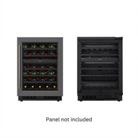 KoolMore 2-Section Dual Zone Reach-In Wine Cooler with Glass Doors and Wooden Shelves