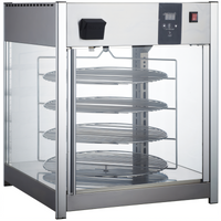 Countertop Full Service Heated Display Case with 4 Rotating Shelves