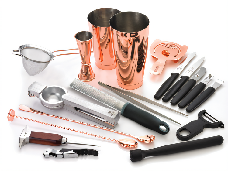 Product image #1 for Barfly Deluxe 18-Piece Copper-Plated Mixology Barware Set